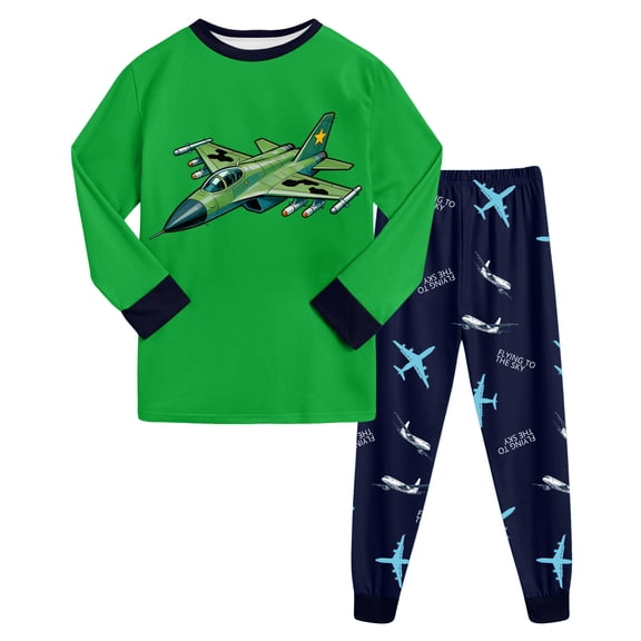 Hessimy Toddler Boys Girls Spring Summer 2Pcs Long Sleeve Sweatshirt Tops Soft Casual Pants Sweatsuit, Soft Casual Sweat,4-8T(Green,2-3 Years)