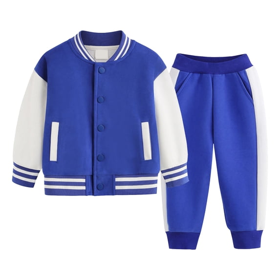 Hessimy Toddler Boys Girls Spring Summer 2Pcs Snug Fit Long Sleeve Soft Sleepwear Pjs Set, Snug Fit Pjs Set, 3M-12Y(Blue,2-3 Years)