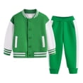 thumbnail image 1 of Hessimy Toddler Boys Girls Spring Summer 2Pcs Snug Fit Long Sleeve Soft Sleepwear Pjs Set, Snug Fit Pjs Set, 3M-12Y(Green,7-8 Years), 1 of 5