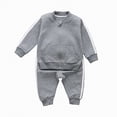 thumbnail image 1 of Hessimy Toddler Boys Girls Spring Summer 2Pcs Solid Long Sleeve Pullover Sweatshirt Pants Soft Sweatsuit 2M-14T(Grey,7-8 Years), 1 of 7