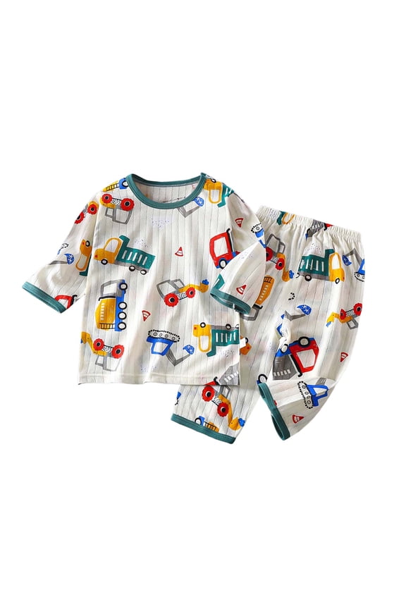 Toddler Boys Girls Spring Summer 2Pcs Thermal Underwear Long Pullover Tops Pants Warm Base Layer, Base Layer Essential, 3M-12Y(Red,5-6 Years)