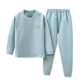 thumbnail image 1 of Hessimy Toddler Boys Girls Spring Summer Cartoon Pattern Ruffled 2Pcs Snug Fit Soft Fabric Sleepwear Pjs Set, Ruffled Detail, 3M-12T(Light Blue,18-24 Months), 1 of 4