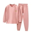thumbnail image 1 of Hessimy Toddler Boys Girls Spring Summer Cartoon Pattern Ruffled 2Pcs Snug Fit Soft Fabric Sleepwear Pjs Set, Ruffled Detail, 3M-12T(Pink,9-10 Years), 1 of 4