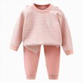 thumbnail image 1 of Hessimy Toddler Boys Girls Spring Summer Cute Cartoon Print 2Pcs Long Sleeve Sweatshirt Jogger Pants(Pink,6-12 Months), 1 of 5