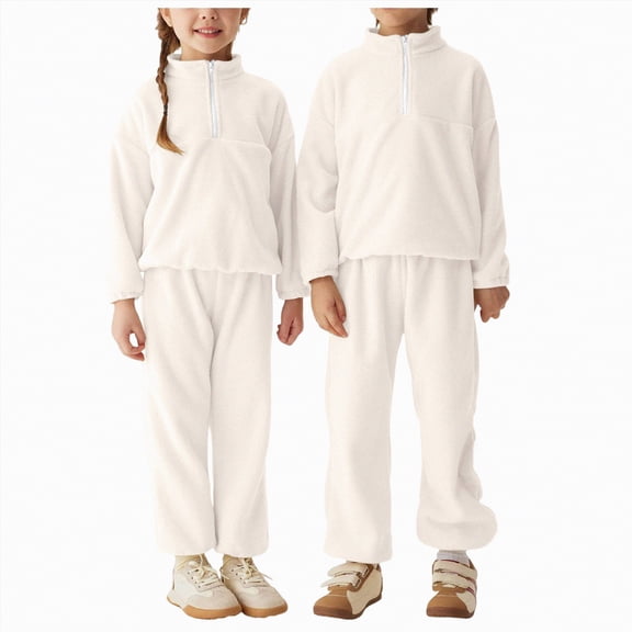 Hessimy Toddler Boys Girls Spring Summer Cute Cartoon Print 2Pcs Long Sleeve Sweatshirt Tops Pants Soft Sweatsuit(Beige,6-12 Months)