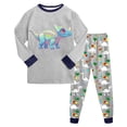 thumbnail image 1 of Hessimy Toddler Boys Girls Spring Summer Cute Pattern Print 2Pcs Long Sleeve Crewneck Pullover Casual Jogger Pants Athletic Set, Pattern Jogger Set(Grey,6-7 Years), 1 of 5