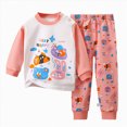 thumbnail image 1 of Hessimy Toddler Boys Girls Spring Summer Cute Pattern Print 2Pcs Long Sleeve Soft Sleepwear Pants Pajamas Set(Watermelon Red,6-12 Months), 1 of 4