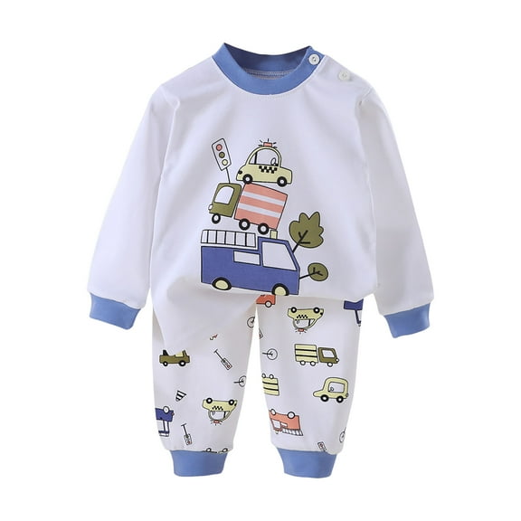 Hessimy Toddler Boys Girls Spring Summer Cute Print Crewneck Long Sleeve Sweatshirt & Jogger Pants 2Pcs Set（AG，4-5 Years）