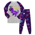 thumbnail image 1 of Hessimy Toddler Boys Girls Spring Summer Funny Cartoon Print 2Pcs Crewneck Long Sleeve Sweatshirt Joggers Pants Sweatsuit, Funny Jogger Set(Grey,7-8 Years), 1 of 7