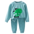thumbnail image 1 of Hessimy Toddler Boys Girls Spring Summer Soft Fabric 2Pcs Long Sleeve Soft Sleepwear Pajamas Tops Pants, Toddler Soft Fabric Pjs, 3M-12Y(Green,3-6 Months), 1 of 7