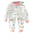thumbnail image 1 of Hessimy Toddler Boys Girls Spring Summer Soft Fabric 2Pcs Long Sleeve Tee Pants Soft Sleepwear Pajamas Set, Soft Fabric Tee Pjs(White,18-24 Months), 1 of 5