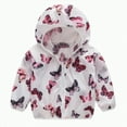 thumbnail image 1 of Hessimy Toddler Girl Boy Spring Fall Windbreaker Jacket With Hoods Baby Polka Dots Zipper Hooded Jacket Waterproof Outwear Denim Jacket hoodie sweatshirt (Pink,3 Years), 1 of 3