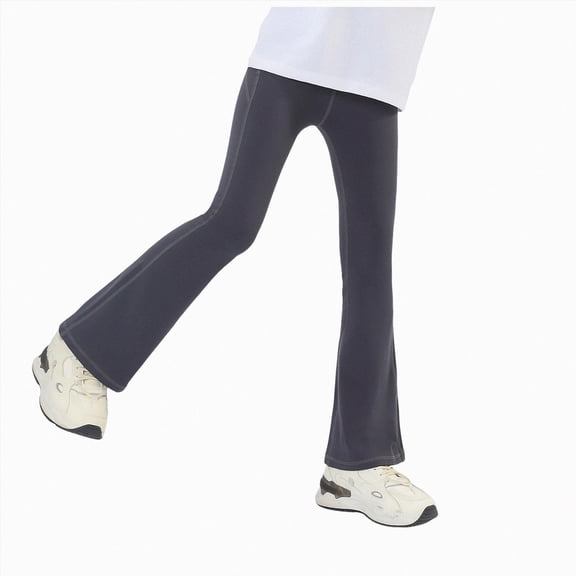 Hessimy Toddler Girl Boy Summer Pants Kids Casual Thin Elastic Waist Solid Color Lounge Trouser Clothes 2-12 Years Daily Casual Pants Jeans (Grey,3-4 Years)