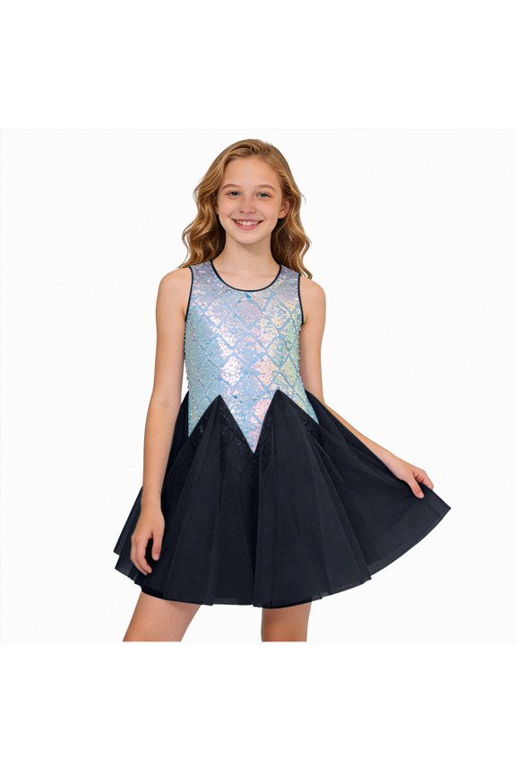 Toddler Girl Sleeveless Ruffle Summer Beach Sundress,everyday wear(Black,10-11 Years)