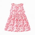 thumbnail image 1 of Hessimy Toddler Girls Cotton Summer Embroidery Applique Short Sleeve Dress,cute casual(Pink,18-24 Months), 1 of 1