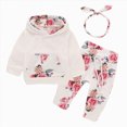 thumbnail image 1 of Hessimy Toddler Girls Long Sleeve Print Tops And Pants 2PCS Outfits Clothes Set For Children Clothes burp clothes baby girl (White,6-9 Months), 1 of 2