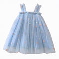 thumbnail image 1 of Hessimy Toddler Girls Spring Summer Rainbow Sleeveless Sundress for Little Girls,everyday casual(Blue,2-3 Years), 1 of 2