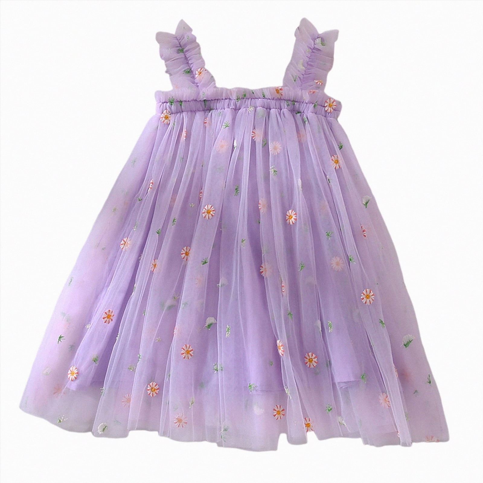 Hessimy Toddler Girls Spring Summer Rainbow Sleeveless Sundress for ...