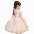 thumbnail image 1 of Hessimy Toddler Girls Summer Ruffle Flutter Sleeve Dress for Kids,everyday wear(Rose Gold,5-6 Years), 1 of 1