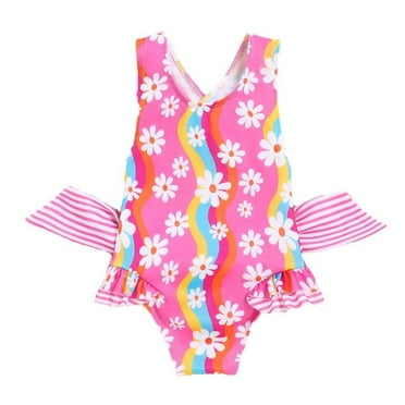 Hessimy Toddler Girls Swimsuit Set Summer Beach Breathable(Red,110)