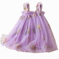 thumbnail image 1 of Hessimy Toddler Girls Tulle Dress Rainbow Birthday Princess Dresses Formal Outfit Summer Clothes(Purple,4-5 Years), 1 of 3