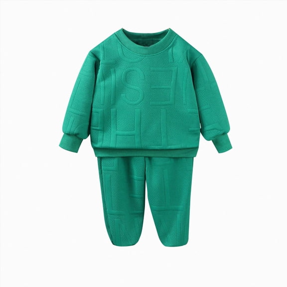 Hessimy Toddler Baby Girl Fall Winter Clothes Big Sister Little Sister Matching Outfits Sweatshirt Pants Set (Green,11-12 Years)
