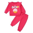 thumbnail image 1 of Hessimy Toddler Kids Fall Winter Sweatsuit Long-Sleeve Pullover & Pants 0-6t Unisex Baby Girl Outfits Toddler Pajamas (Hot Pink,12-18 Months), 1 of 4
