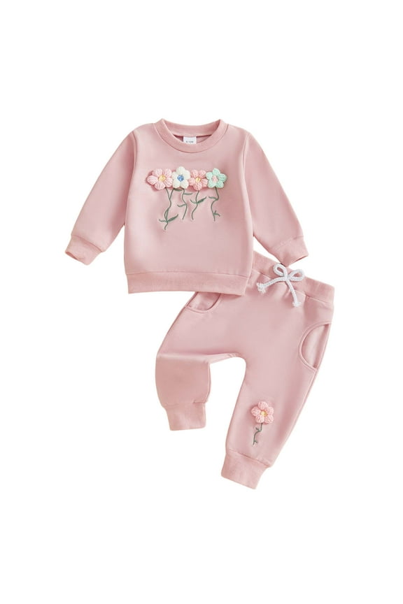 Toddler Kids Spring Summer Cartoon Print Soft Fabric 2Pcs Long Sleeve Soft Sleepwear Pjs, Kids Pjs Comfort(Red,12-18 Months)