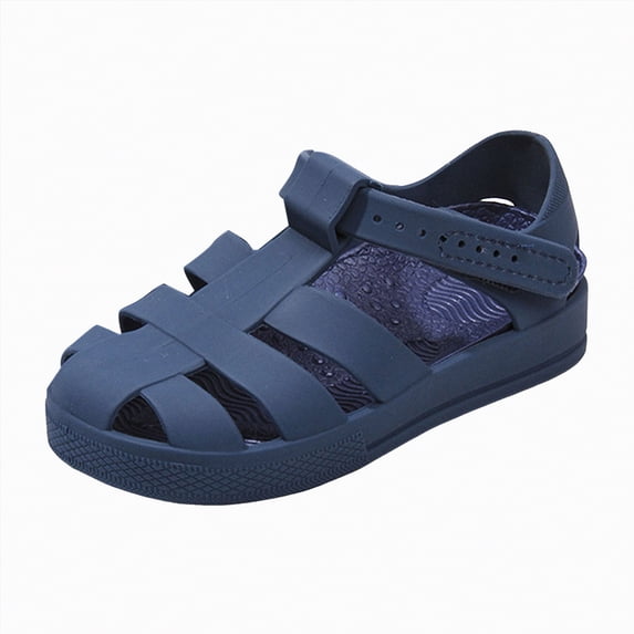 Hessimy Toddler Little Kid Sandals Boys Girls Adjustable Strap Open-Toe Summer Outdoor Unisex Child Sport Beach Sandals(Blue,8)