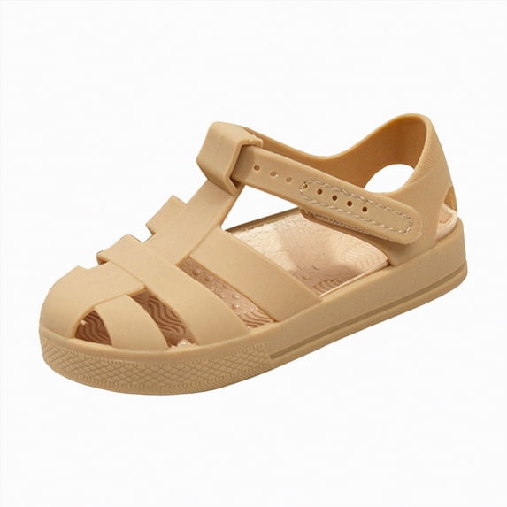 Hessimy Toddler Little Kid Sandals Boys Girls Adjustable Strap Open-Toe Summer Outdoor Unisex Child Sport Beach Sandals(Coffee,11.5)