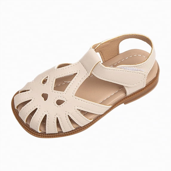 Hessimy Toddler Little Kid Sandals Boys Girls Adjustable Strap Open-Toe Summer Outdoor Unisex Child Sport Beach Sandals,Quick Dry Non-Slip(White,12.5)