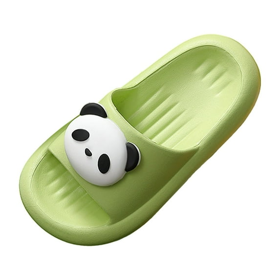 Hessimy Toddler Little Kids Slides Sandals Beach Pool Shower Slides Anti-Skid Home Bath Slippers Cute Summer Outdoor Shoes for Girls and Boys house slippers for toddler kids(Green,1)