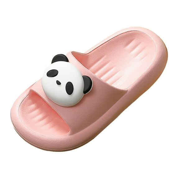 Hessimy Toddler Little Kids Slides Sandals Beach Pool Shower Slides Anti-Skid Home Bath Slippers Cute Summer Outdoor Shoes for Girls and Boys house slippers for toddler kids(Pink,12)