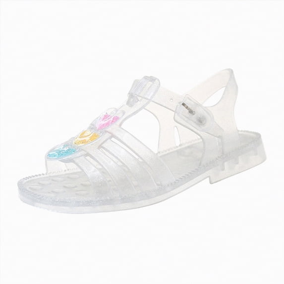 Hessimy Toddler Sandals Boys Girls Wide Sandals Kids Water Sandal Shoes Lightweight Barefoot Summer Shoes for Indoor Outdoor(Silver,1)