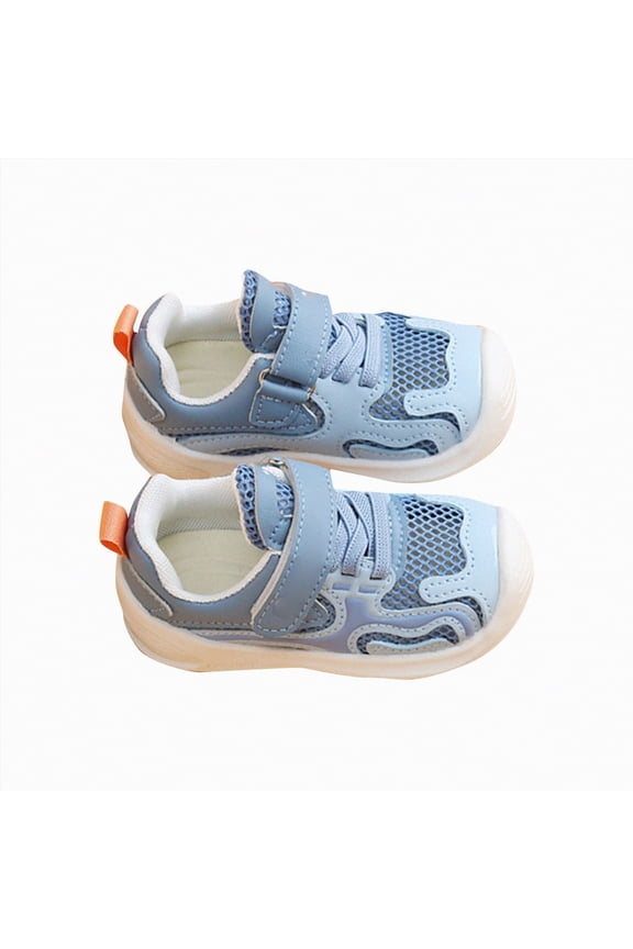 Toddler Shoes Boys Girls Barefoot Shoes Kids Breathable Sneakers Tennis Shoes Slip On Shoes (Blue,8)