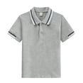thumbnail image 1 of Hessimy Toddler T-Shirts Boys Short Sleeve Tees Cotton Casual Graphic Crewneck Summer Top for Kids(Grey,6-7 Years), 1 of 7