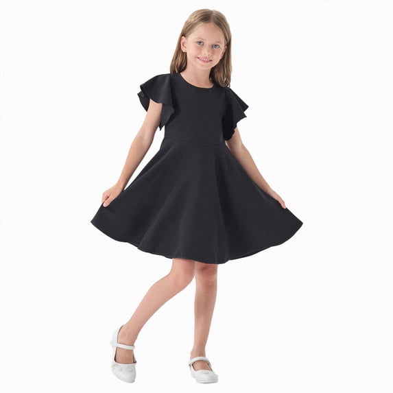 Hessimy Toddler Tulle Dress Birthday Princess Party Summer Casual Outfit,girl dress(Black,2-3 Years)