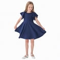 thumbnail image 1 of Hessimy Toddler Tulle Dress Birthday Princess Party Summer Casual Outfit,girl dress(Navy,3-4 Years), 1 of 1