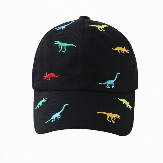 Hessimy Toddlers Baseball Hat, Kids Distressed-Washed Baseball Cap Cotton Hats(BlackOne Size)