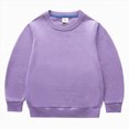 thumbnail image 1 of Hessimy Top Kids Sleeve Hoodie Solid Jackets Boys Long Color Up Girls Boys Girls Winter Coats Size 10-12 Outerwear pullover Pattern printing (Purple,6-7 Years), 1 of 3