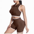 thumbnail image 1 of Hessimy Two Piece Casual Workout Sets for Women Athletic 2 Piece Summer Outfits Lounge Matching Sets Clothing(Coffee,S), 1 of 8
