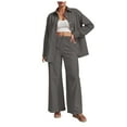 thumbnail image 1 of Hessimy Two Piece Sets For Women Summer Fashion Lounge Matching Set Two0Two5 Travel Vacation Airport Outfits Clothing（Grey，S）, 1 of 2