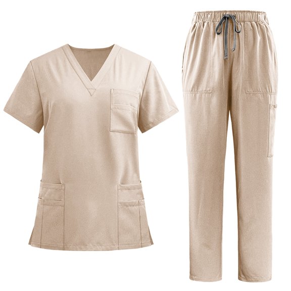 Hessimy Two Piece Sets for Women Sweatsuit Loose Fit Sweatshirt Straight Leg Pants Two0Two5 Matching Outfit Fall Tracksuit（Khaki，XL）