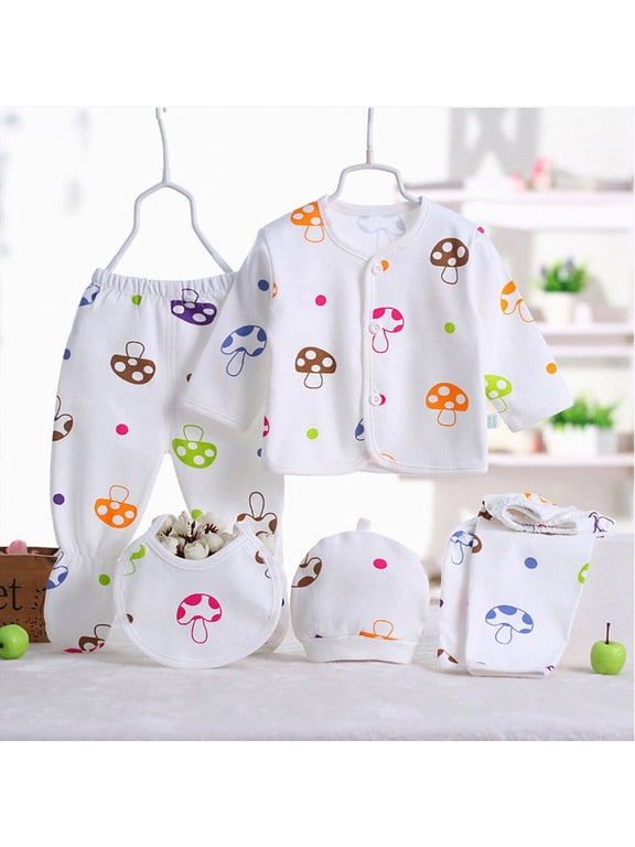 Unisex Baby Boy Girl Layette Sets Bodysuits Pants And Accessories Comfort Infant Outfit New Born Essentials 6-12 Months 12-24 Months 2T 3T 4T 5T 6T 7T 8T 9T Children(D,One Size)