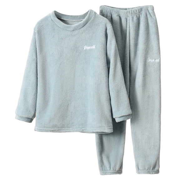 Hessimy Unisex Infant Toddler Spring Summer Soft Fabric 2Pcs Soft Long Sleeve Comfortable Sleepwear Pajamas, Unisex Comfort Pjs(Blue,5-6 Years)