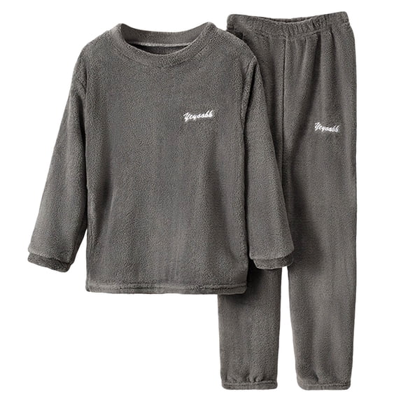 Hessimy Unisex Infant Toddler Spring Summer Soft Fabric 2Pcs Soft Long Sleeve Comfortable Sleepwear Pajamas, Unisex Comfort Pjs(Grey,2-3 Years)