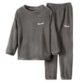 thumbnail image 1 of Hessimy Unisex Infant Toddler Spring Summer Soft Fabric 2Pcs Soft Long Sleeve Comfortable Sleepwear Pajamas, Unisex Comfort Pjs(Grey,9-10 Years), 1 of 7