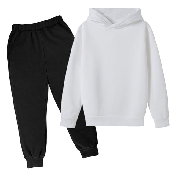 Hessimy Unisex Infant Toddler Spring Summer Soft Fabric Celebration 2Pcs Long Sleeve Soft Sleepwear Pjs, Celebration Pjs Style(White,9-10 Years)