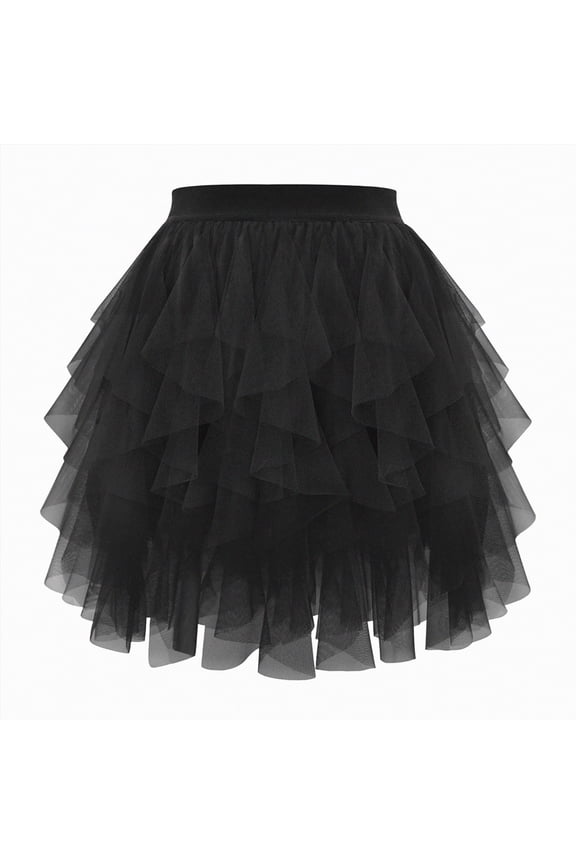 Victorian Gothic Half Skirt for Women Steampunk Punk Lace Up Skirt Vintage Renaissance High Waisted Novelty Costume(Black,M)