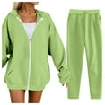 thumbnail image 1 of Hessimy Women Fall Two Piece Lounge Outfit Long Sleeve Tops High Waisted Jogger Pants Set Spring Travel Clothes Tracksuit（Light Green，S）, 1 of 2